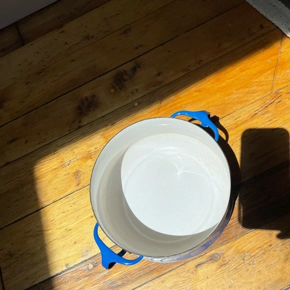 Blue vintage French Dansk enamelware